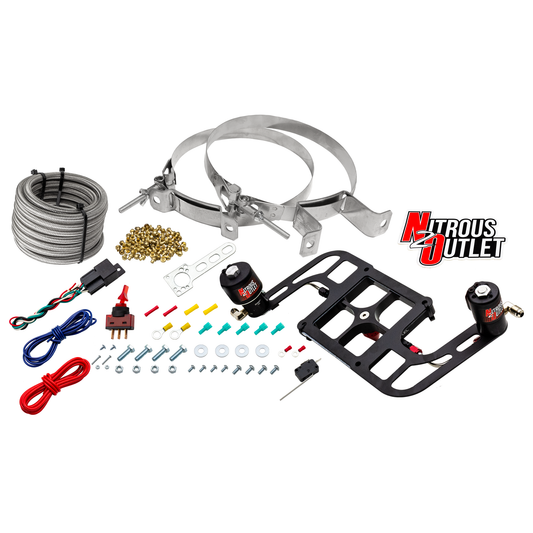 Nitrous Outlet 4500 Stinger 4 Race System - Hard-line/.178 Trashcan Nitrous Solenoid/.310 Fuel Solenoid/Boomerang Solenoid...