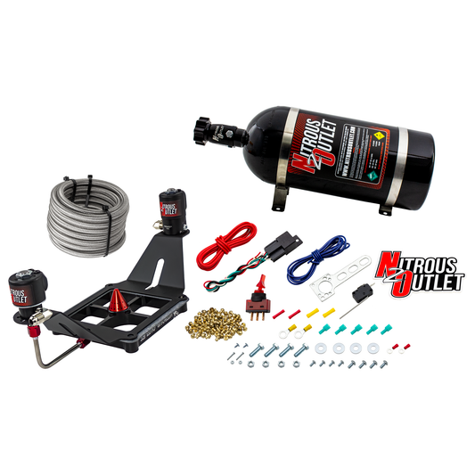 Nitrous Outlet 4500 Stinger 2 System - Hard-line/.122 Nitrous Solenoid/.177 Fuel Solenoid/Deep Break Solenoid Bracket/Sole...