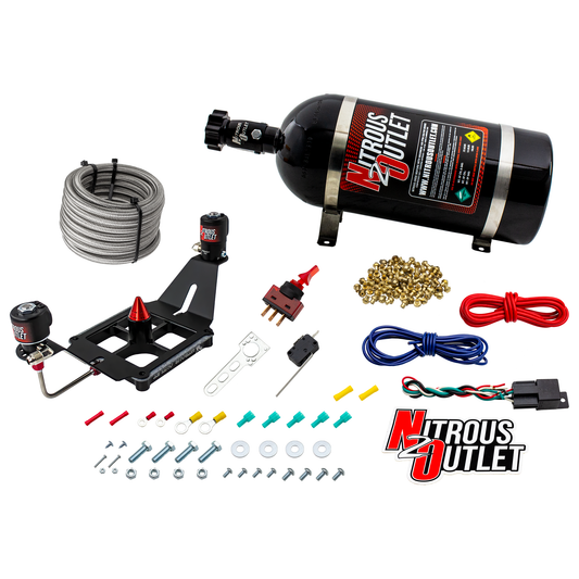 Nitrous Outlet 4500 Stinger 3 System - Hard-line/.122 Nitrous Solenoid/.177 Fuel Solenoid/Deep Break Solenoid Bracket/Sole...