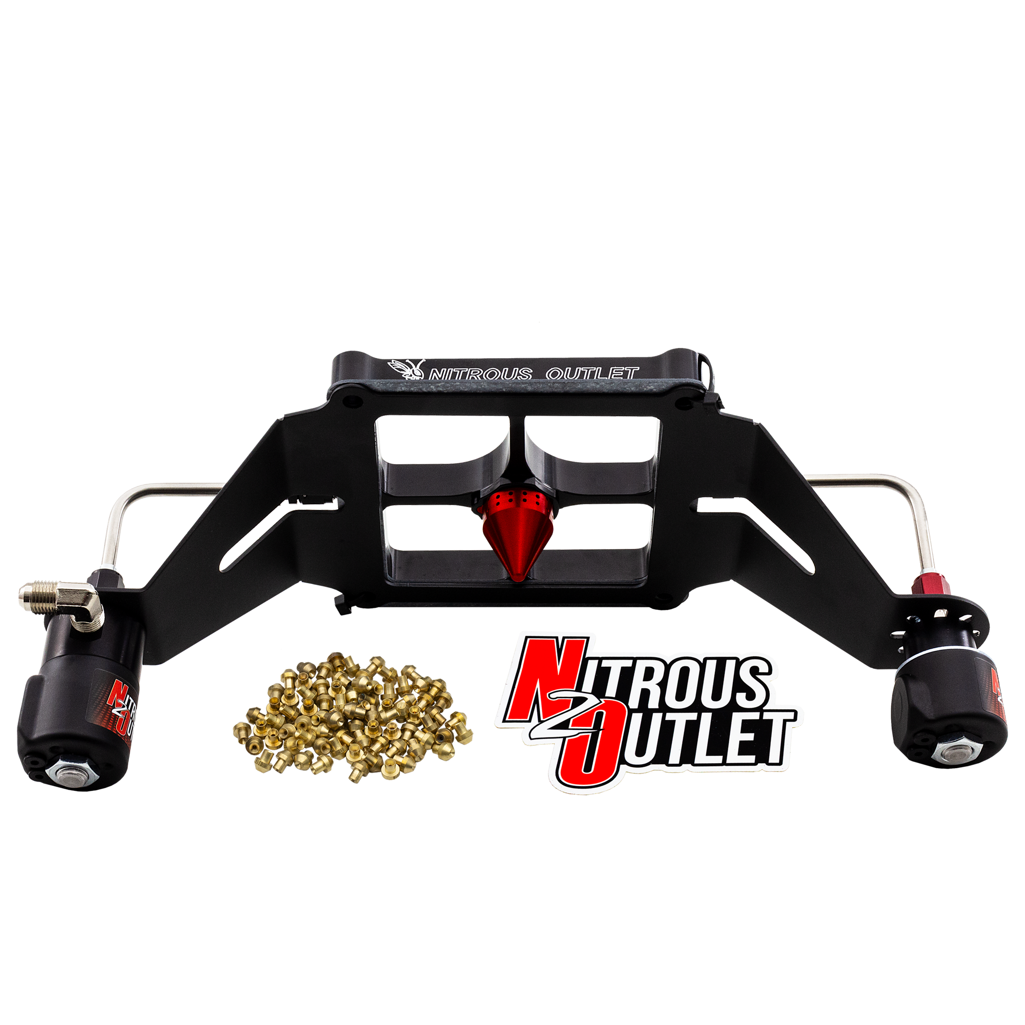 Nitrous Outlet 4500 Stinger 4 Solenoid Forward Conversion Kit - Hard-line/.122 Nitrous Solenoid/.177 Fuel Solenoid/Deep Br...