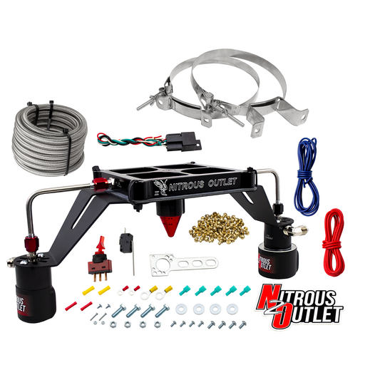 Nitrous Outlet 4500 Stinger 3 Race System - Hard-line/.178 Trashcan Nitrous Solenoid/.310 Fuel Solenoid/Deep Break Solenoi...