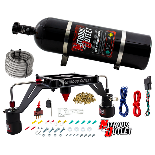 Nitrous Outlet 4500 Stinger 3 Race System - Hard-line/.178 Trashcan Nitrous Solenoid/.310 Fuel Solenoid/Deep Break Solenoi...