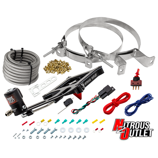 Nitrous Outlet 4150 Stinger 2 Dry System - Hard-line/.122 Nitrous Solenoid/Boomerang Solenoid Bracket - (50-500 HP)(No Bot...