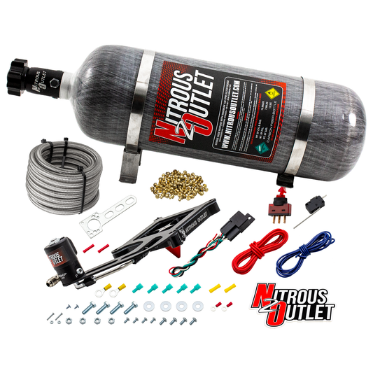 Nitrous Outlet 4150 Stinger 2 Dry System - Hard-line/.122 Nitrous Solenoid/Boomerang Solenoid Bracket - (50-500 HP)(12lb B...