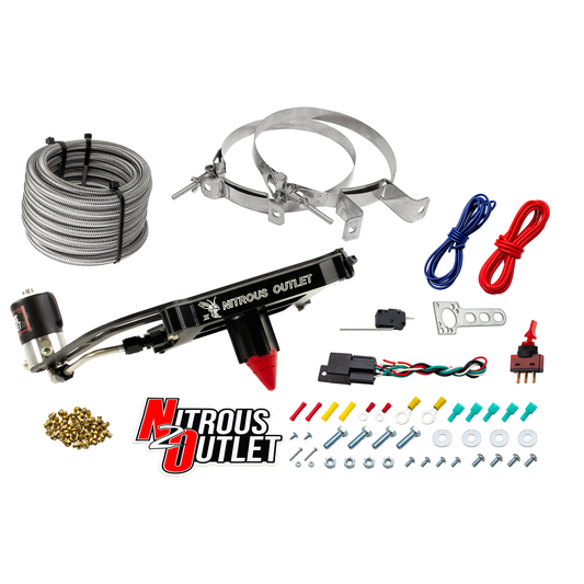 Nitrous Outlet 4150 Stinger 3 Dry System - Hard-line/.122 Nitrous Solenoid/Boomerang Solenoid Bracket - (50-500 HP)(No Bot...