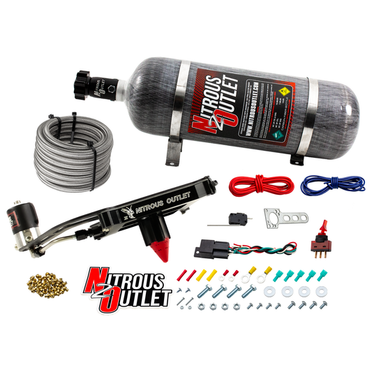 Nitrous Outlet 4150 Stinger 3 Dry System - Hard-line/.122 Nitrous Solenoid/Boomerang Solenoid Bracket - (50-500 HP)(12lb B...