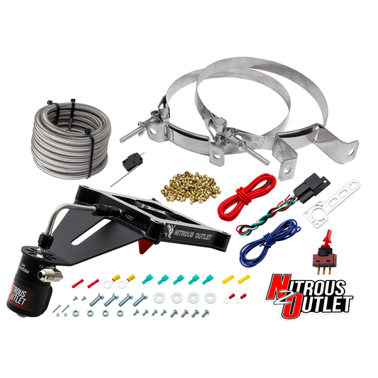 Nitrous Outlet 4150 Stinger 2 Dry System - Hard-line/.122 Nitrous Solenoid/Deep Break Solenoid Bracket/Solenoids Mount Ups...