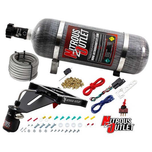 Nitrous Outlet 4150 Stinger 2 Dry System - Hard-line/.122 Nitrous Solenoid/Deep Break Solenoid Bracket/Solenoids Mount Ups...