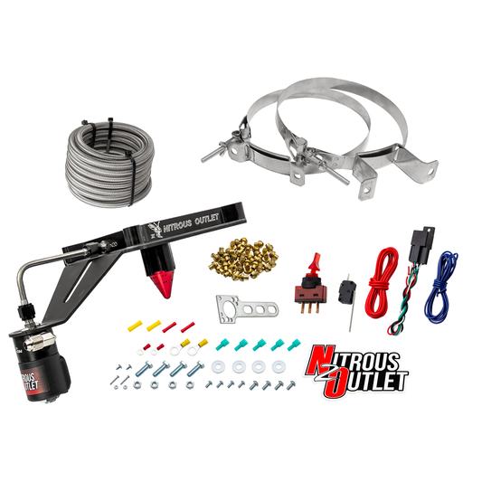 Nitrous Outlet 4150 Stinger 3 Dry System - Hard-line/.122 Nitrous Solenoid/Deep Break Solenoid Bracket/Solenoids Mount Ups...