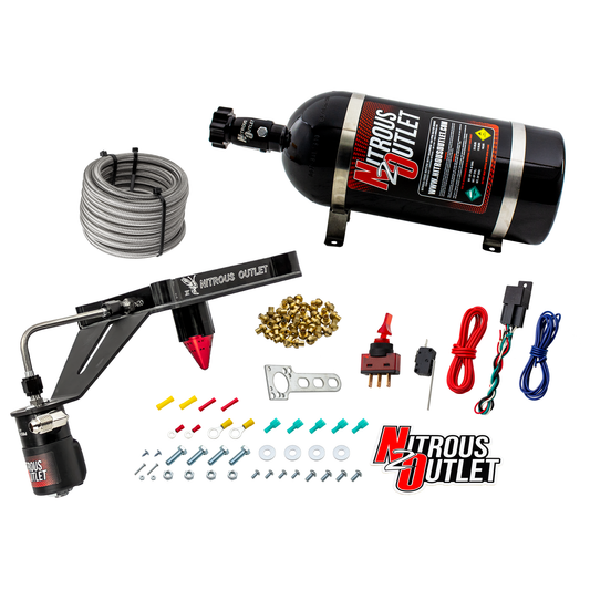 Nitrous Outlet 4150 Stinger 3 Dry System - Hard-line/.122 Nitrous Solenoid/Deep Break Solenoid Bracket/Solenoids Mount Ups...