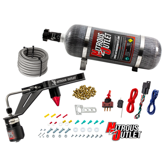 Nitrous Outlet 4150 Stinger 3 Dry System - Hard-line/.122 Nitrous Solenoid/Deep Break Solenoid Bracket/Solenoids Mount Ups...