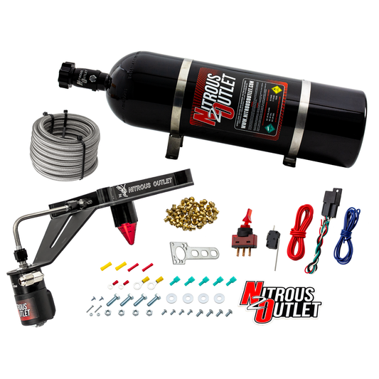 Nitrous Outlet 4150 Stinger 3 Dry System - Hard-line/.122 Nitrous Solenoid/Deep Break Solenoid Bracket/Solenoids Mount Ups...