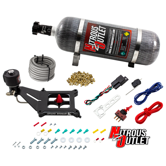 Nitrous Outlet 4150 Stinger 2 Dry Race System - Hard-line/.178 Trashcan Solenoid Nitrous Solenoid/Deep Break Solenoid Brac...