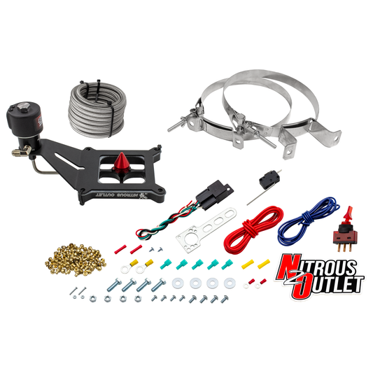 Nitrous Outlet 4150 Stinger 4 Dry Race System - Hard-line/.178 Trashcan Solenoid Nitrous Solenoid/Deep Break Solenoid Brac...