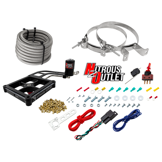 Nitrous Outlet 4500 Stinger 2 Dry System - Hard-line/.122 Nitrous Solenoid/Boomerang Solenoid Bracket - (50-500 HP)(No Bot...