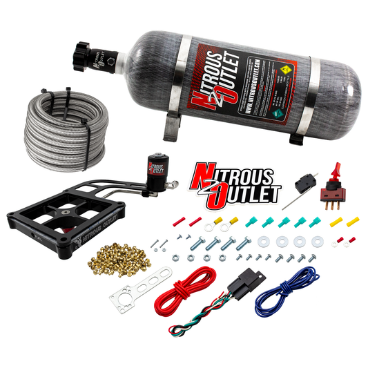 Nitrous Outlet 4500 Stinger 2 Dry System - Hard-line/.122 Nitrous Solenoid/Boomerang Solenoid Bracket - (50-500 HP)(12lb B...