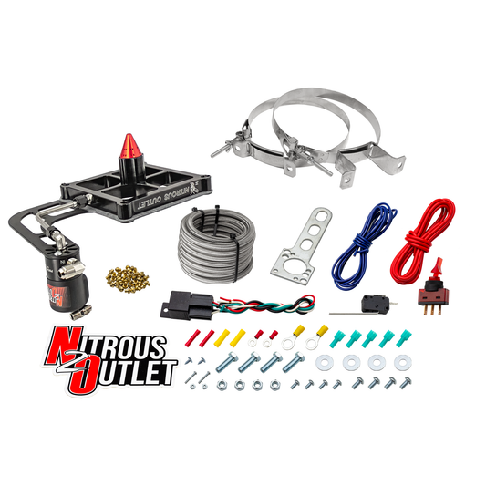 Nitrous Outlet 4500 Stinger 3 Dry System - Hard-line/.122 Nitrous Solenoid/Boomerang Solenoid Bracket - (50-500 HP)(No Bot...