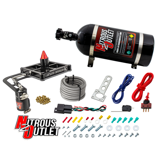 Nitrous Outlet 4500 Stinger 3 Dry System - Hard-line/.122 Nitrous Solenoid/Boomerang Solenoid Bracket - (50-500 HP)(10lb B...