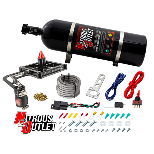 Nitrous Outlet 4500 Stinger 3 Dry System - Hard-line/.122 Nitrous Solenoid/Boomerang Solenoid Bracket - (50-500 HP)(15lb B...