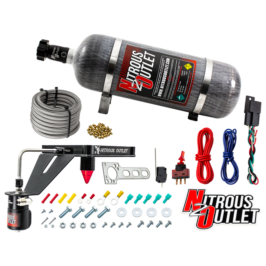 Nitrous Outlet 4500 Stinger 3 Dry System - Hard-line/.122 Nitrous Solenoid/Deep Break Solenoid Bracket/Solenoids Mount Ups...