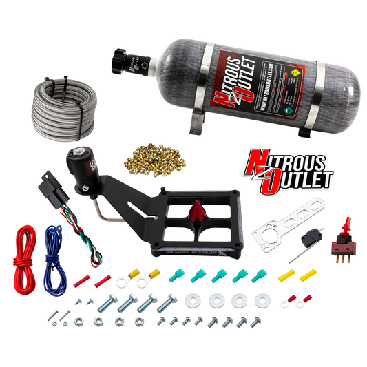 Nitrous Outlet 4500 Stinger 4 Dry System - Hard-line/.122 Nitrous Solenoid/Deep Break Solenoid Bracket/Solenoids Mount Ups...