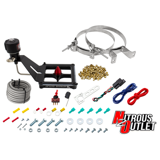 Nitrous Outlet 4500 Stinger 4 Dry Race System - Hard-line/.178 Trashcan Solenoid Nitrous Solenoid/Deep Break Solenoid Brac...