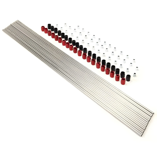 Nitrous Outlet 10 Cylinder Direct Port Plumbing Kit - Sixteen 2' Hard-line Sticks/Twenty Red B-Nuts/Twenty Black B-Nuts/Fo...