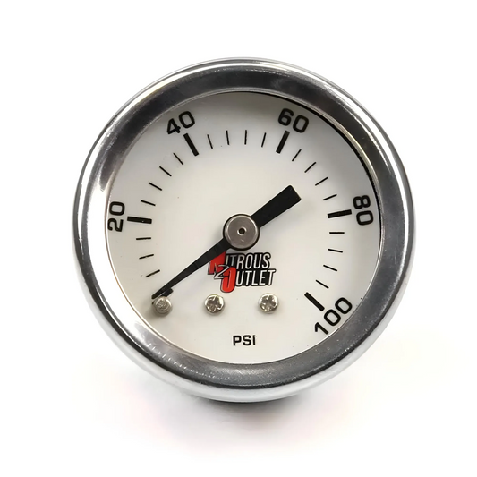 Nitrous Outlet Luminescent Fuel Pressure Gauge (0-100 psi)