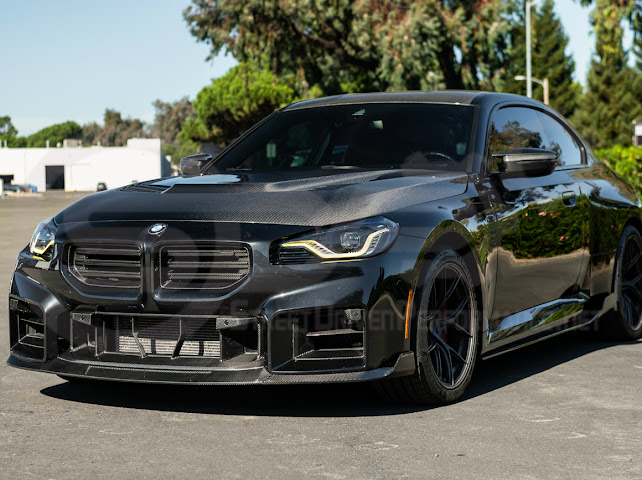 2023-Up BMW G87 M2 | TR Style 3PCS Carbon Fiber Front Bumper Splitter Lip Ground Effects