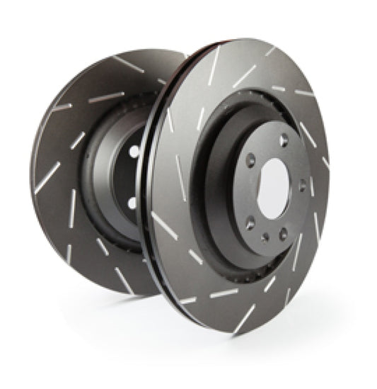 EBC Genesis G70 2.0T USR slotted rear brake rotors for 2019+ Genesis G70, showing the slotted metal surface for braking performance.