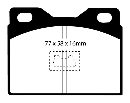 EBC Redstuff front brake pads for Porsche 924 2.0, high-performance brake pads designed for enhanced stopping power.