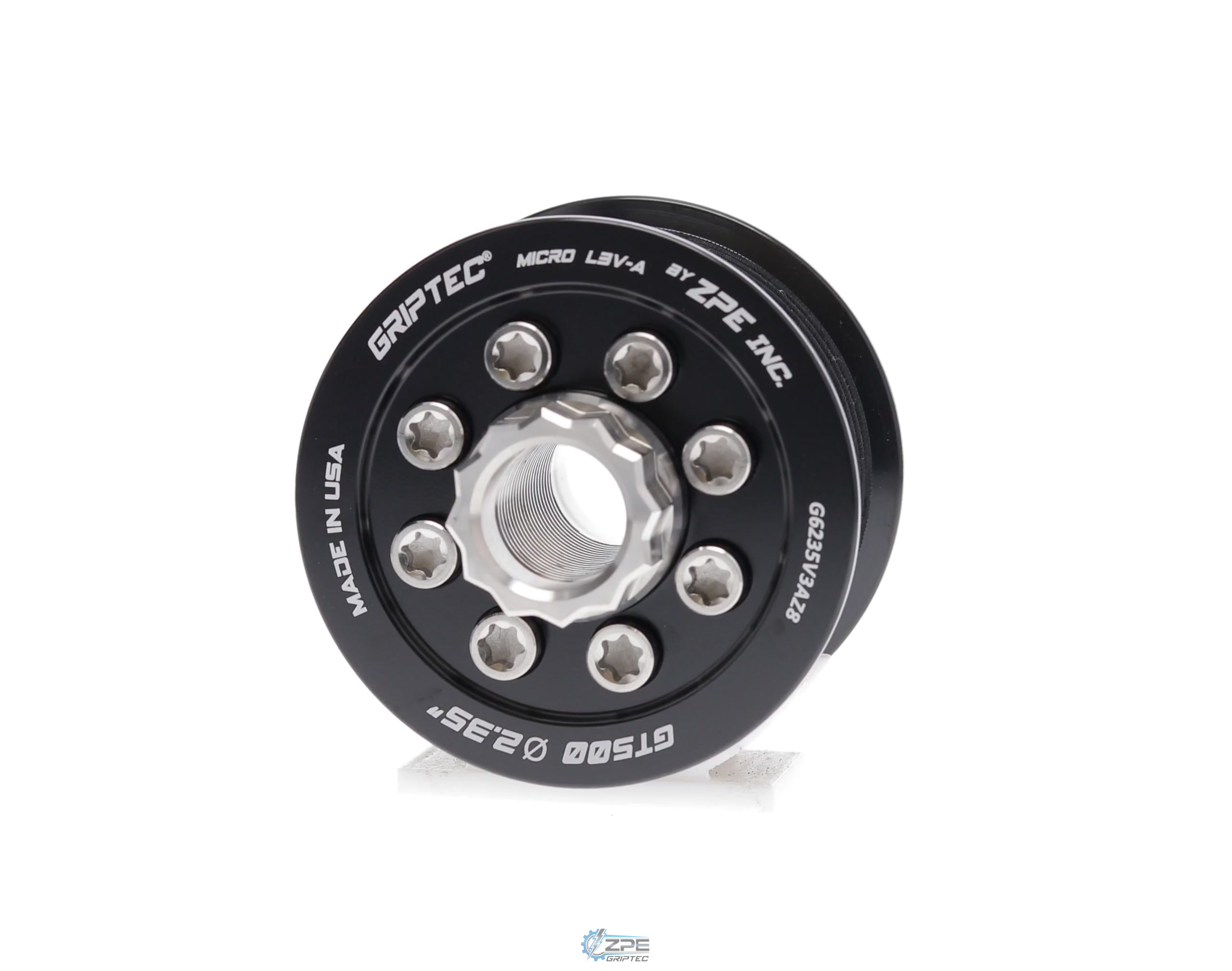 2.35" 8 Rib ZPE GripTec® 2pc 2020+ GT500 L3V-A Black Pulley & Hub Kit