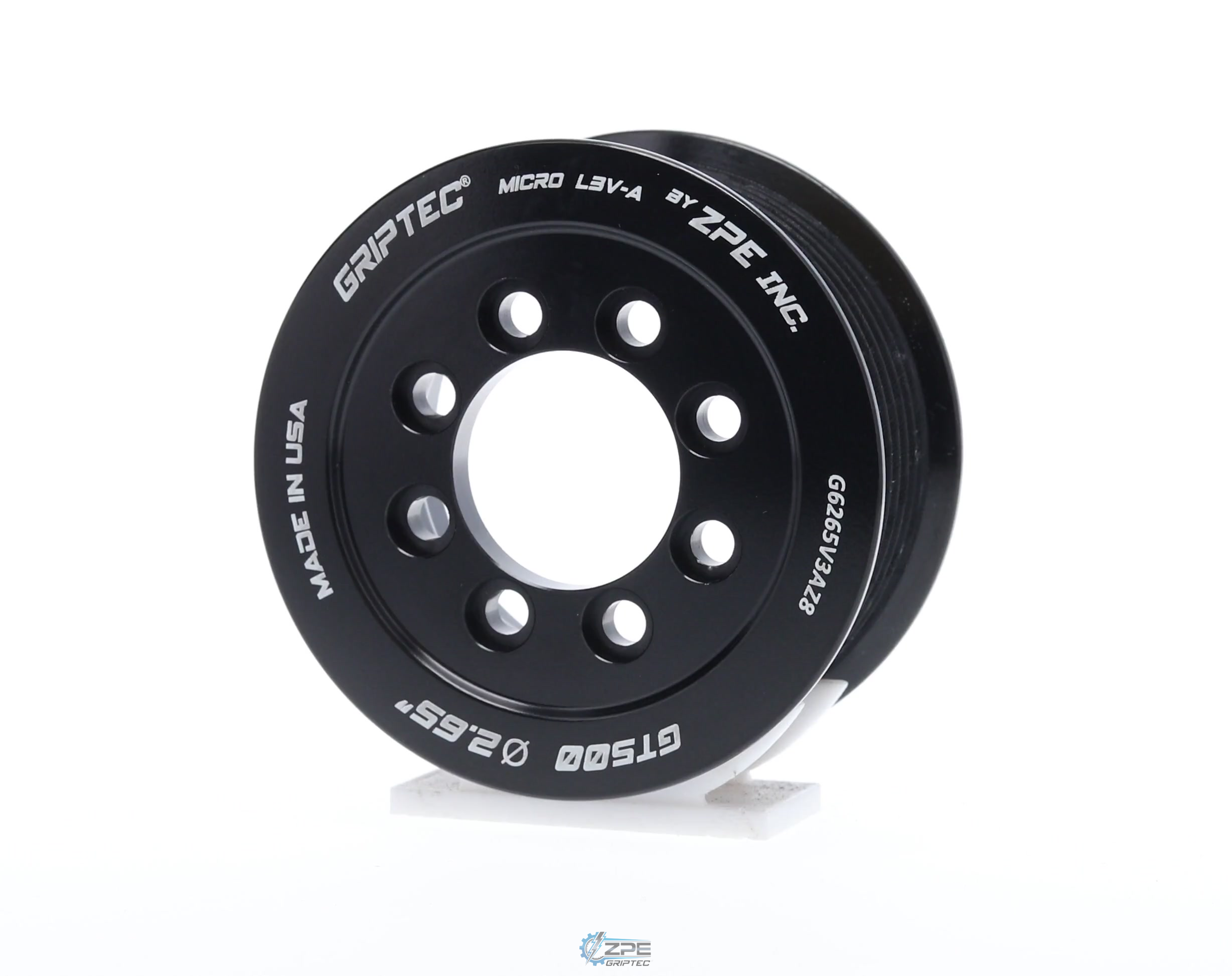 2.65" 8 Rib ZPE GripTec® 2pc 2020+ GT500 L3V-A Black Pulley Only