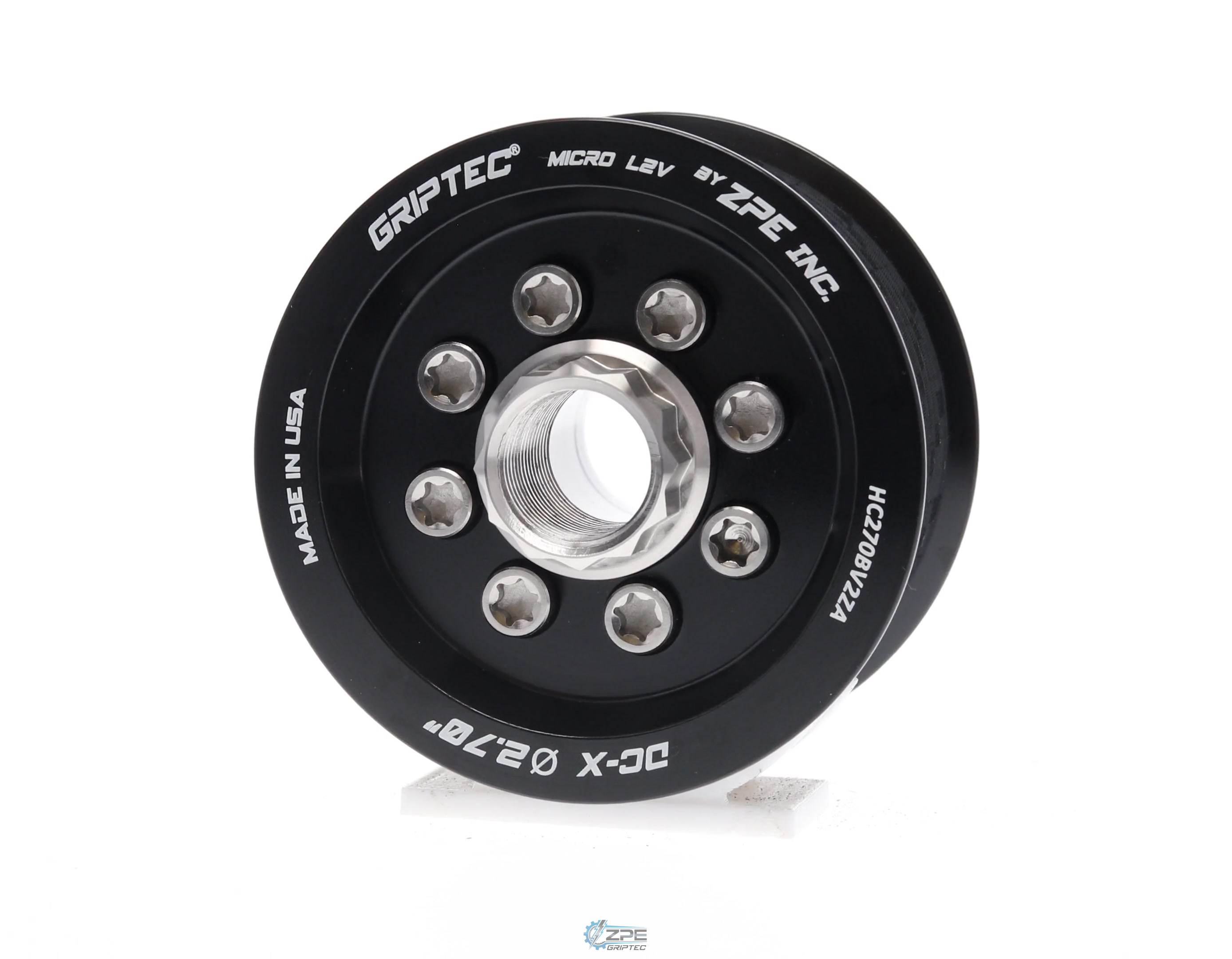 2.70" 10 Rib ZPE GripTec® 2pc HellCat L2V Black Pulley & Hub Kit
