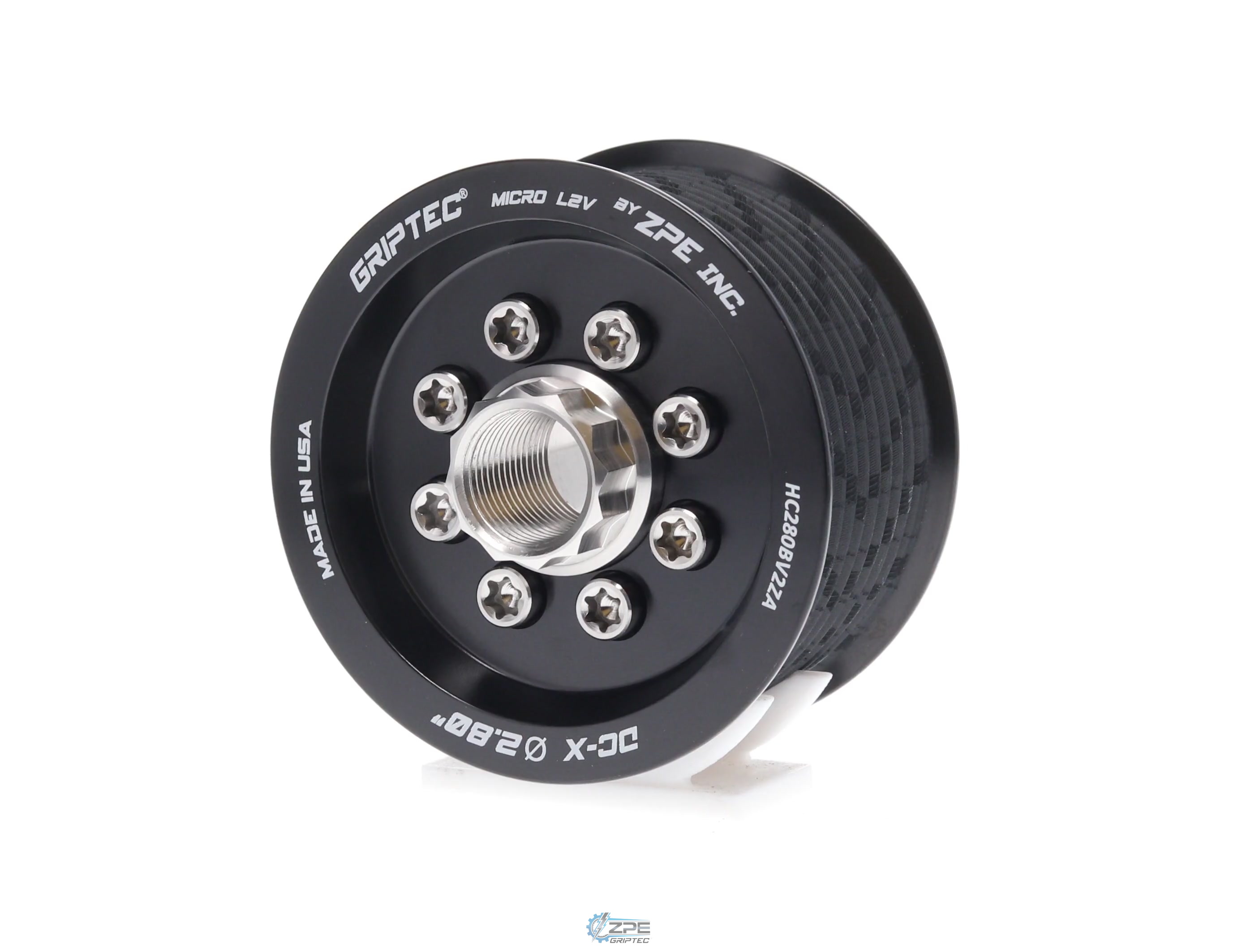 2.80" 10 Rib ZPE GripTec® 2pc HellCat L2V Black Pulley & Hub Kit