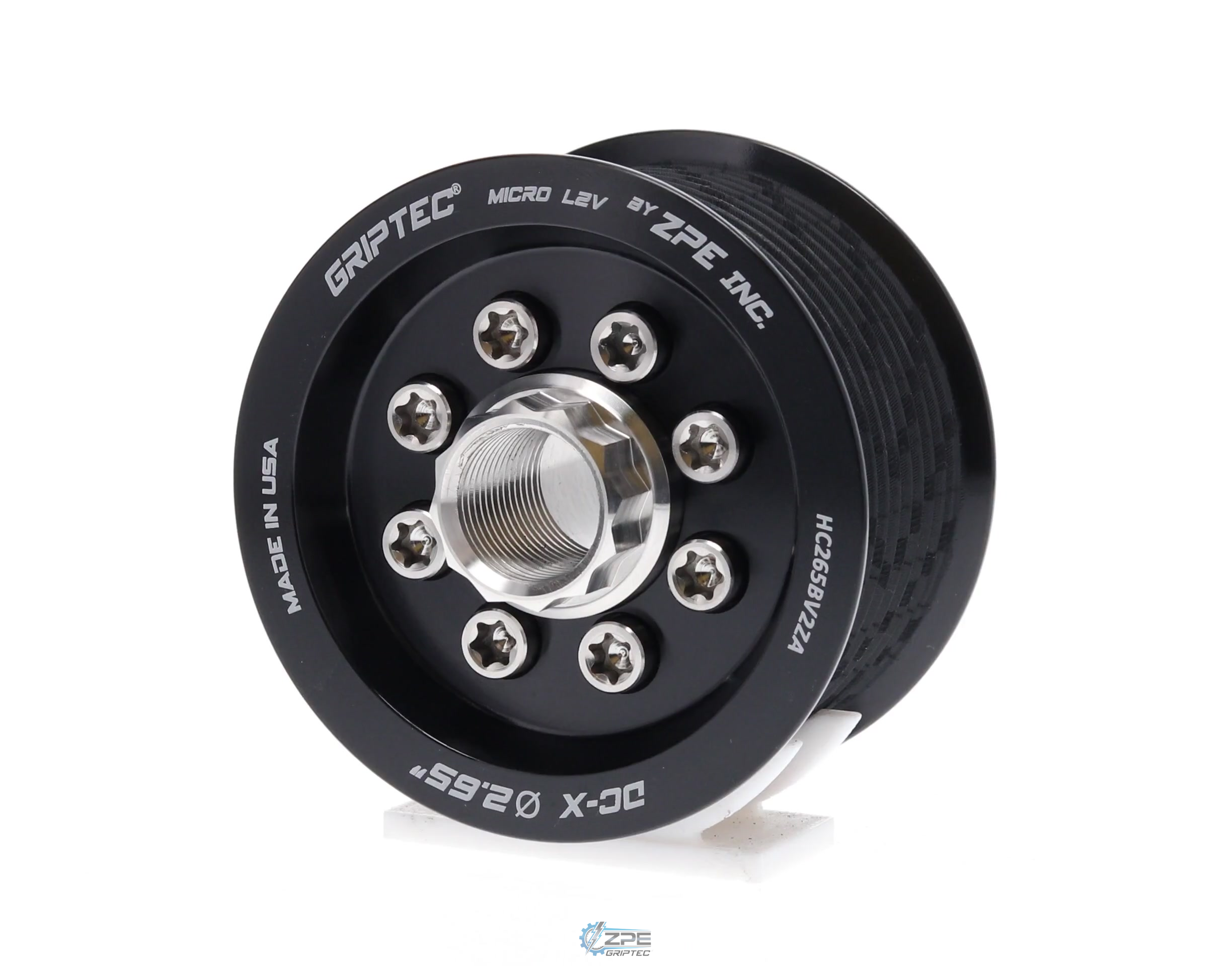 2.65" 10 Rib ZPE GripTec® 2pc HellCat L2V Black Pulley & Hub Kit