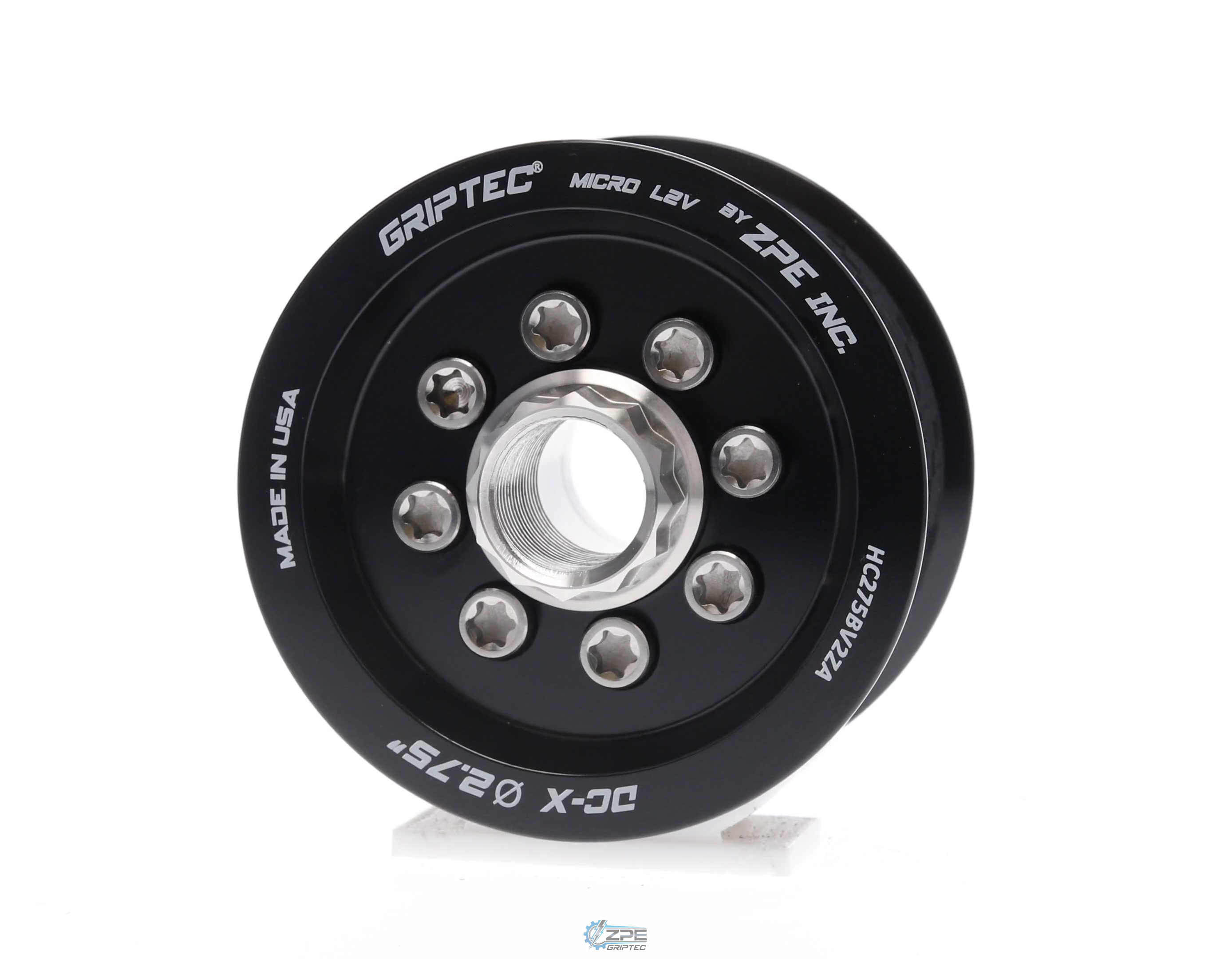 2.75" 10 Rib ZPE GripTec® 2pc HellCat L2V Black Pulley & Hub Kit