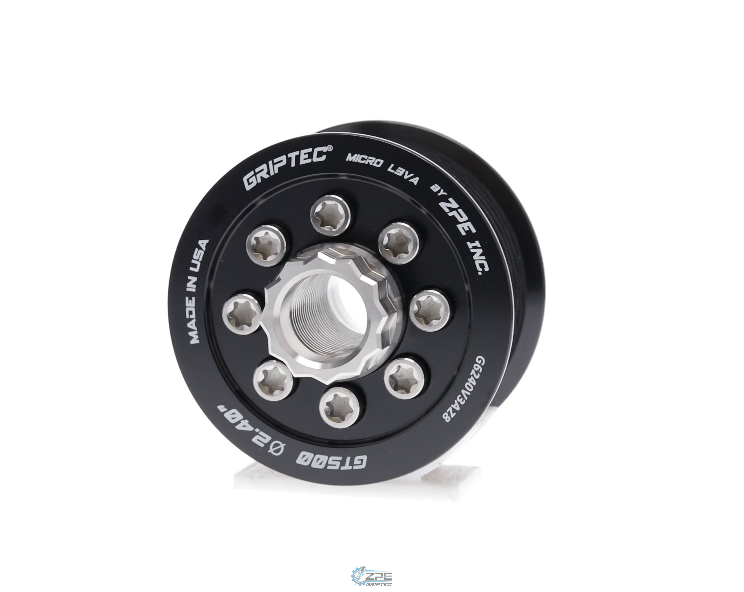 2.40" 8 Rib ZPE GripTec® 2pc 2020+ GT500 L3V-A Black Pulley & Hub Kit