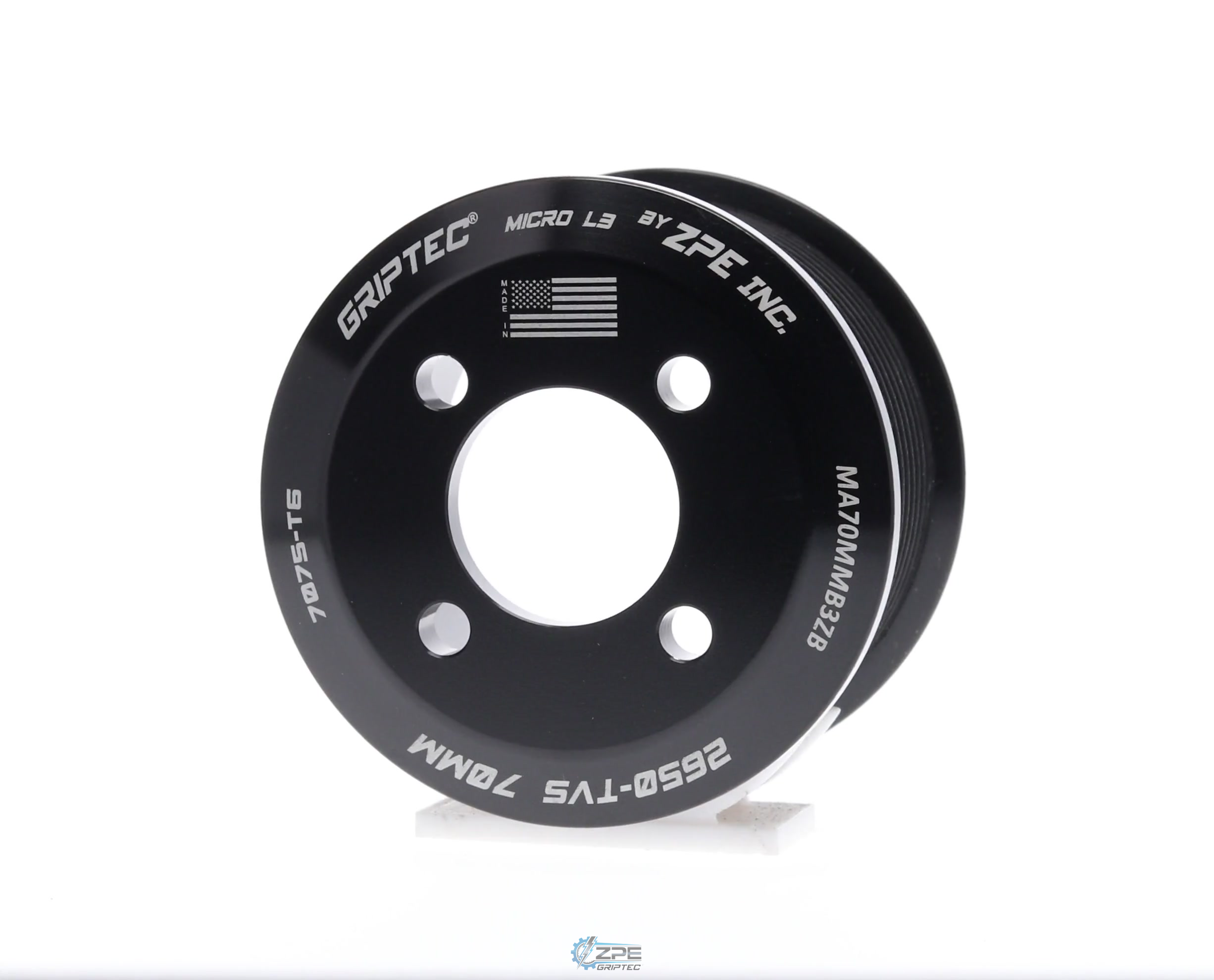 70mm 11 Rib (+1.5/-1.5) ZPE GripTec® 2pc Magnuson LSA/LT4 2650 TVS L3 Black Pulley Only