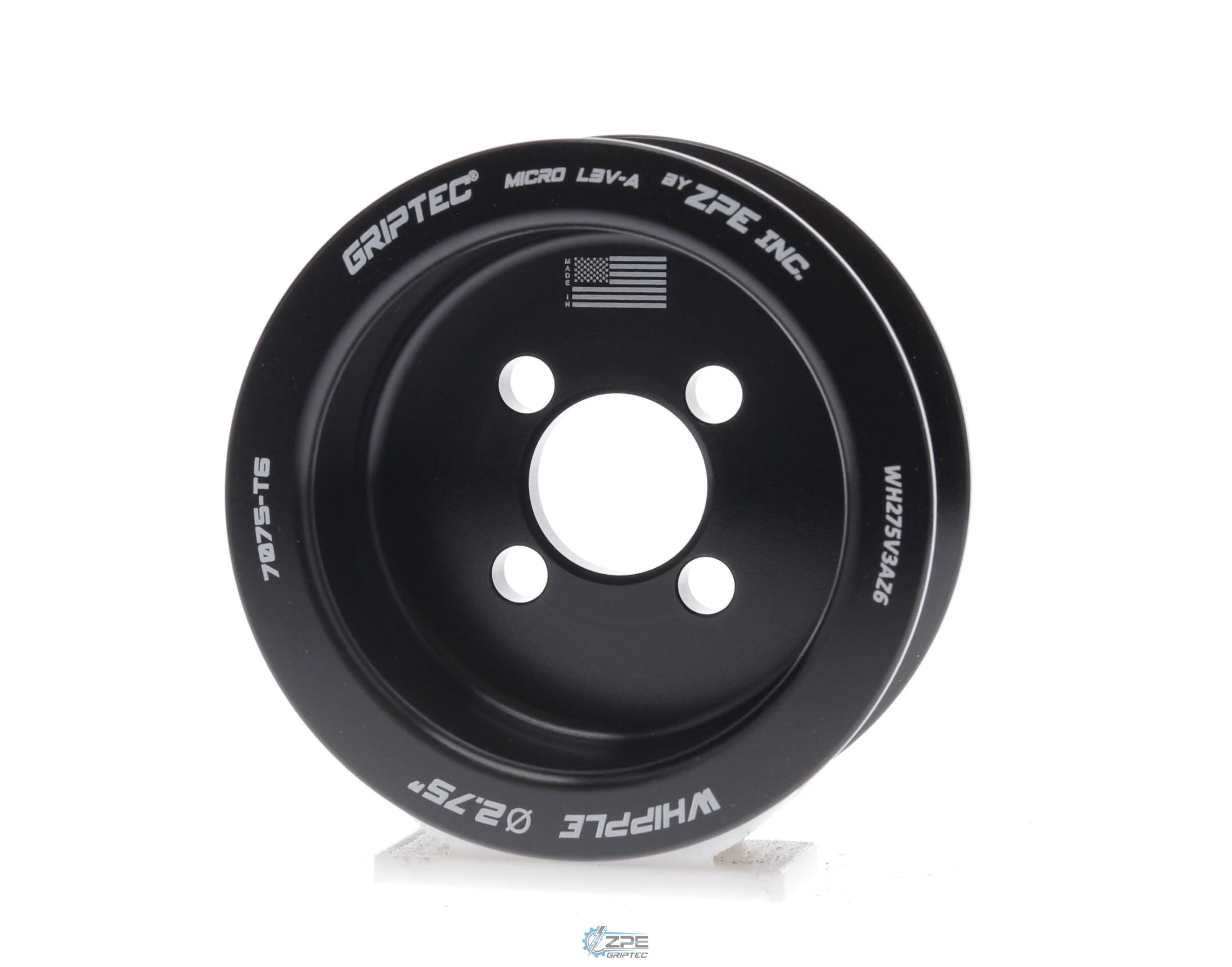 2.75" 6 Rib ZPE GripTec® Whipple Standard L3V-A Black Pulley