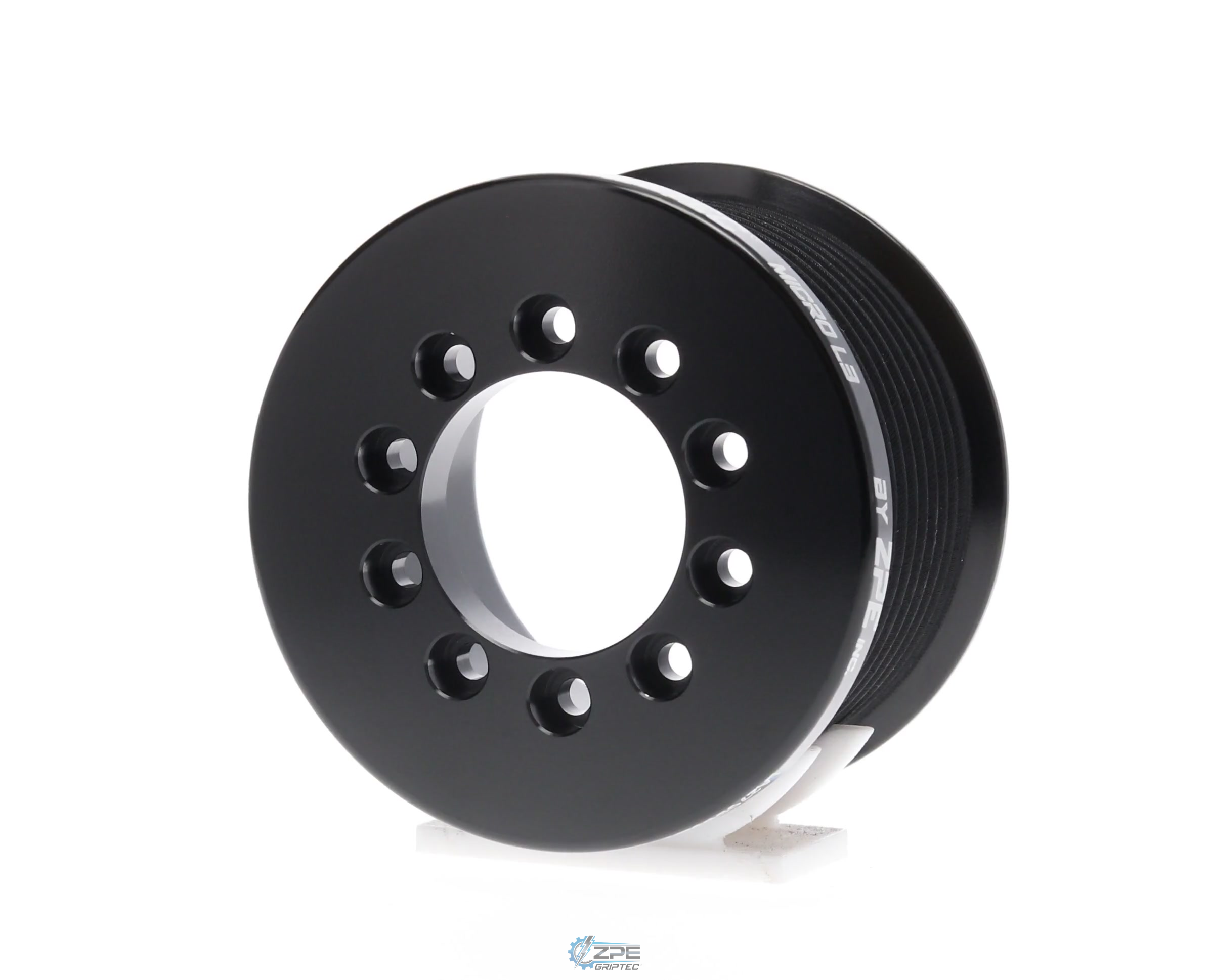 2.70" 10 Rib ZPE GripTec® 2pc LPE LSA L3 Black Pulley Only