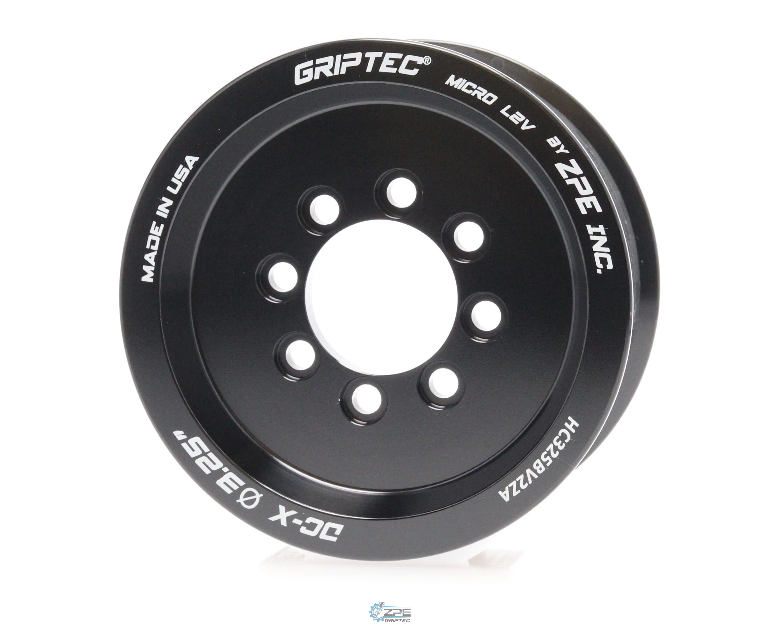 3.25" 10 Rib ZPE GripTec® 2pc HellCat L2V Black Pulley Only