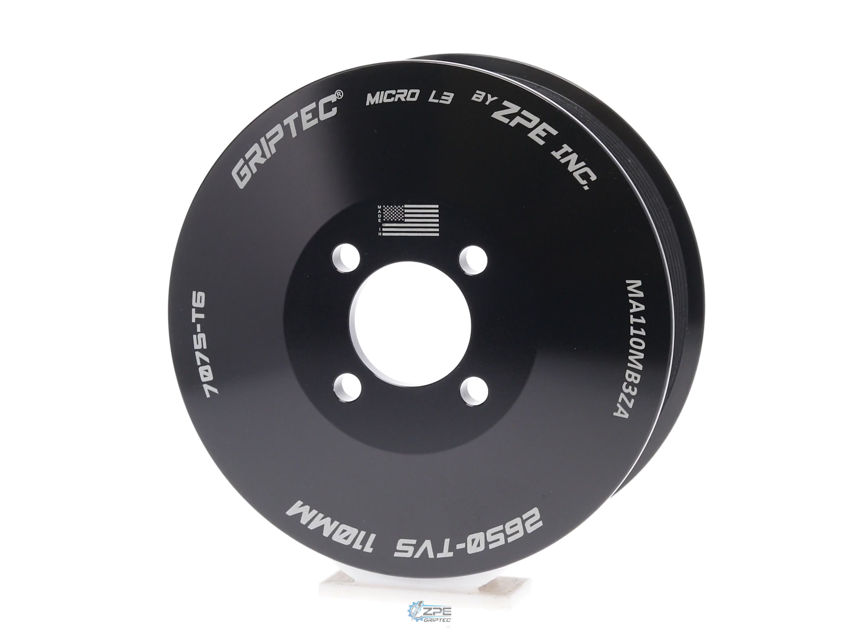 110mm 10 Rib ZPE GripTec® 2pc Magnuson LSA/LT4 2650 TVS L3 Black Pulley Only