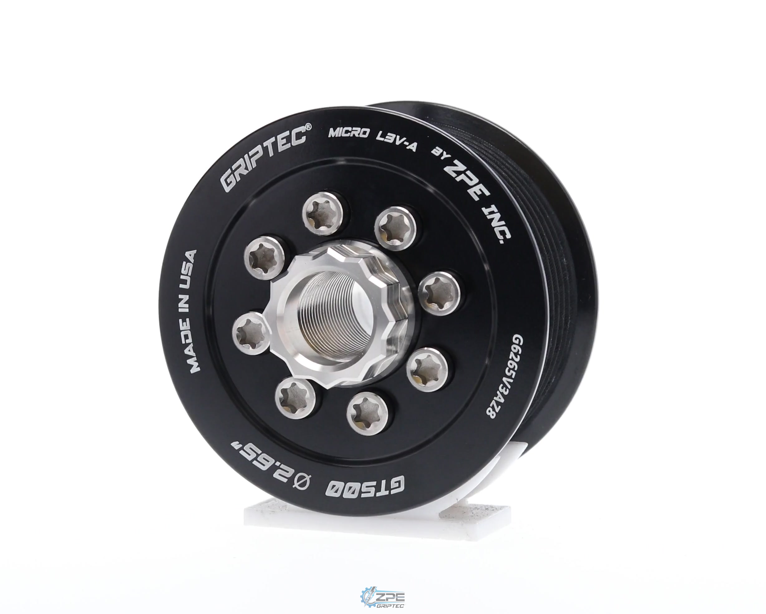 2.65" 8 Rib ZPE GripTec® 2pc 2020+ GT500 L3V-A Black Pulley & Hub Kit