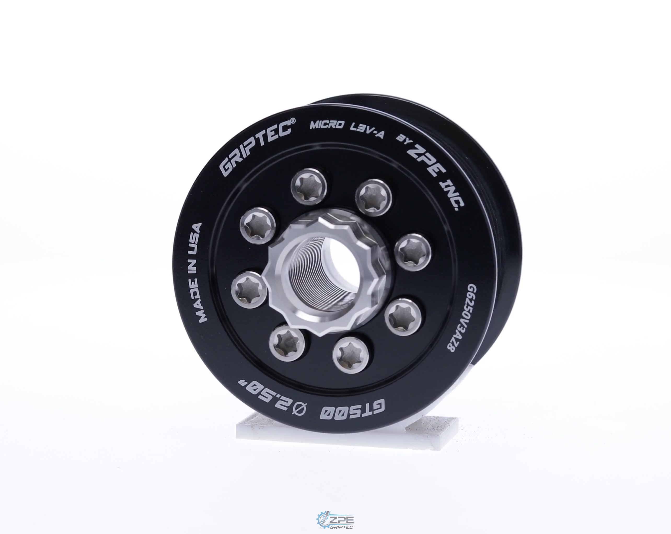 2.50" 8 Rib ZPE GripTec® 2pc 2020+ GT500 L3V-A Black Pulley & Hub Kit