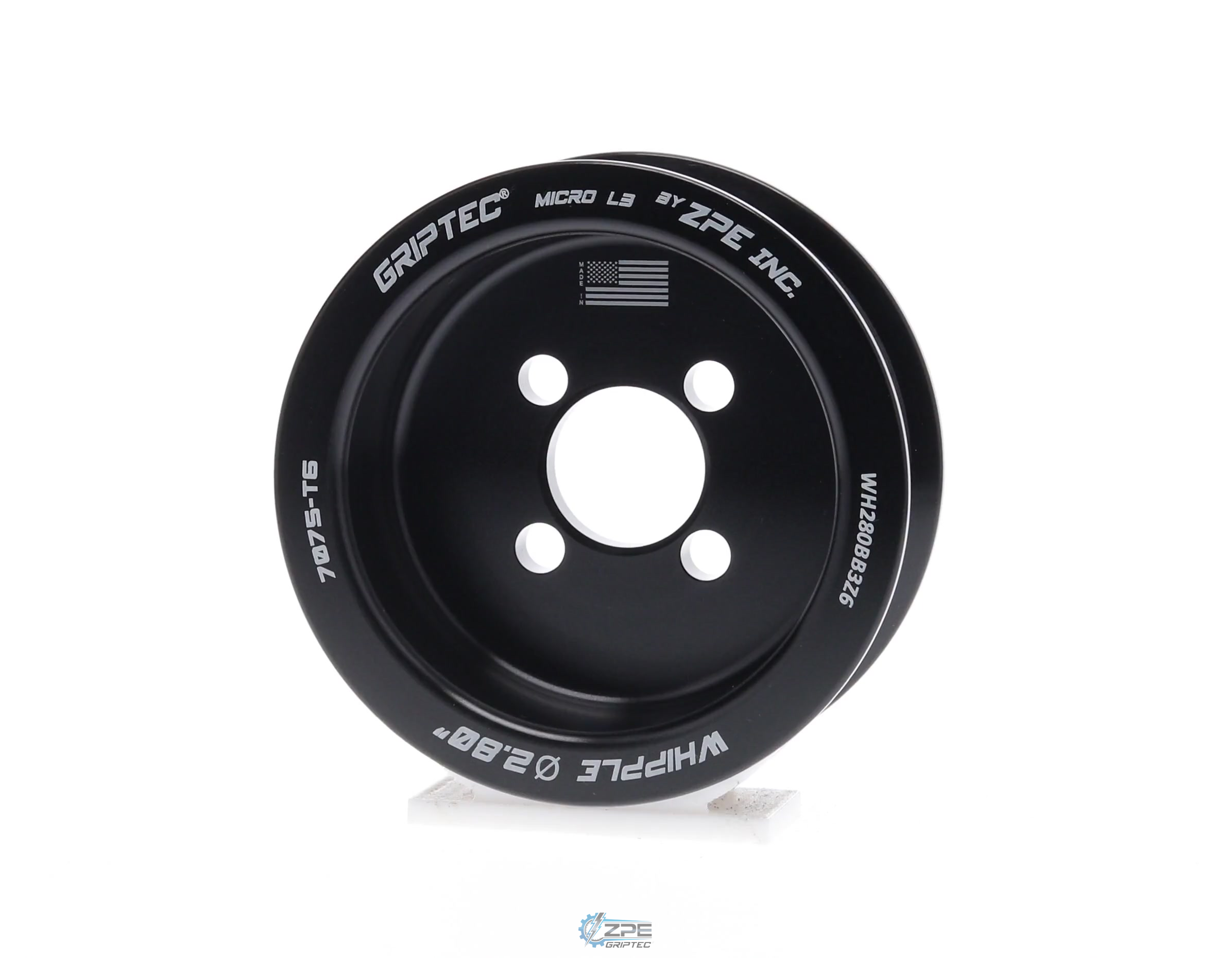 2.80" 6  Rib ZPE GripTec® Whipple Standard L3 Black Pulley
