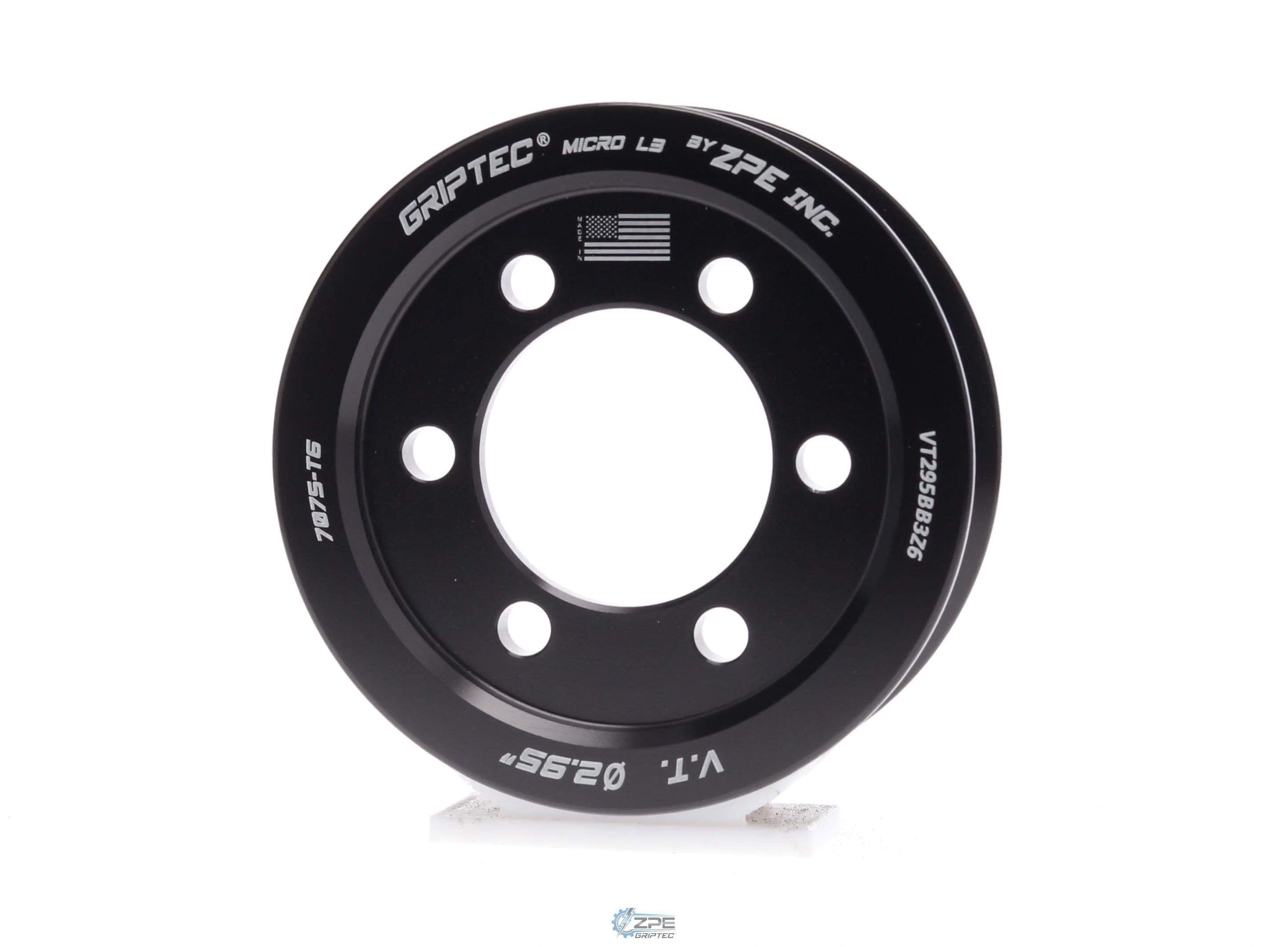 2.95" 6 Rib ZPE GripTec® 2pc Vortech YSi/JT/V3 L3 Black Pulley Only