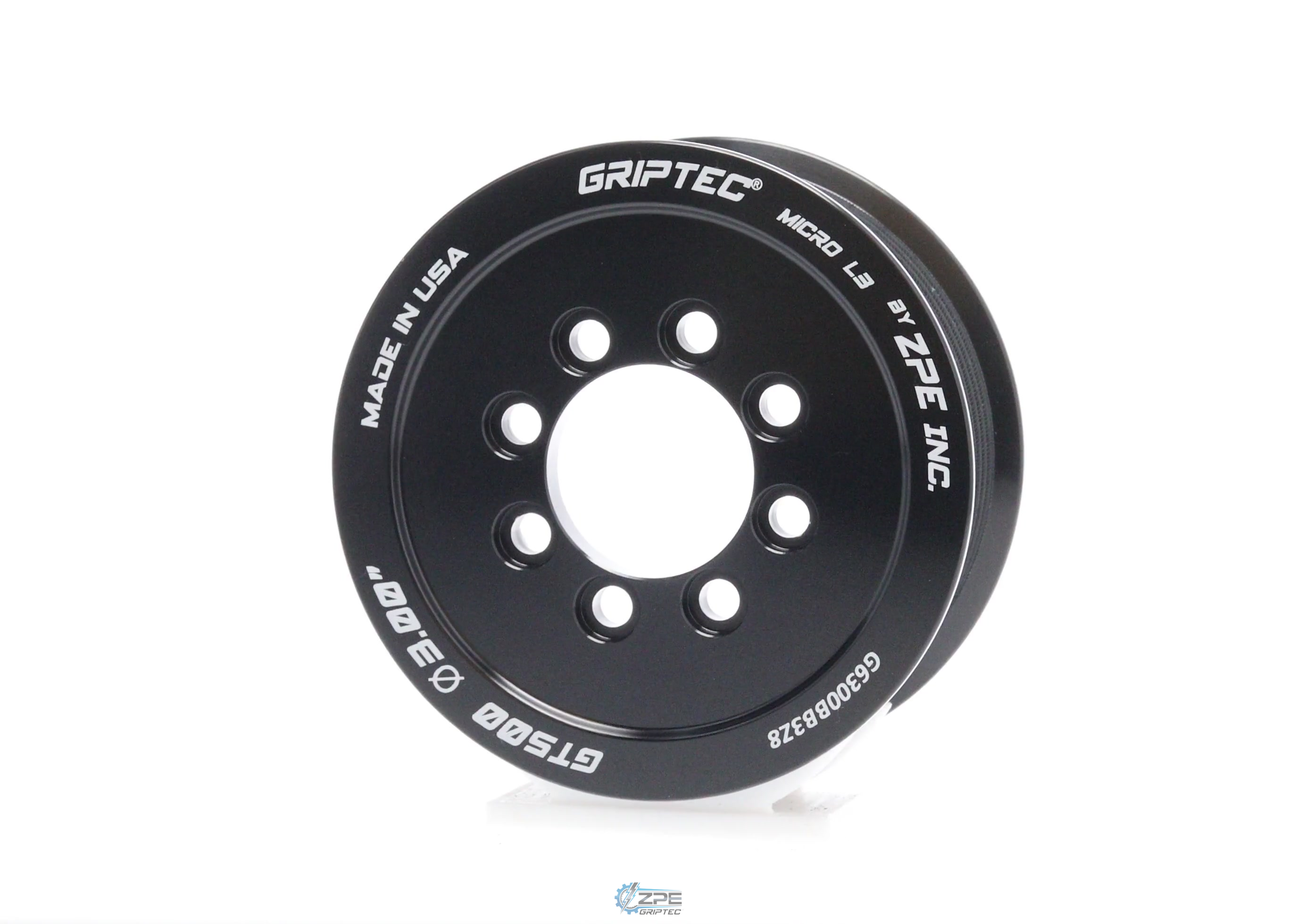 3.00" 8 Rib ZPE GripTec® 2pc 2020+ GT500 L3 Black Pulley Only