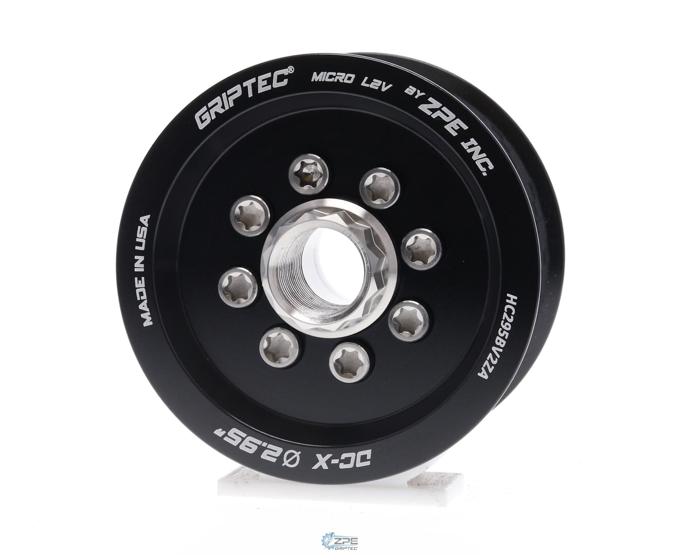 2.95" 10 Rib ZPE GripTec® 2pc HellCat L2V Black Pulley & Hub Kit