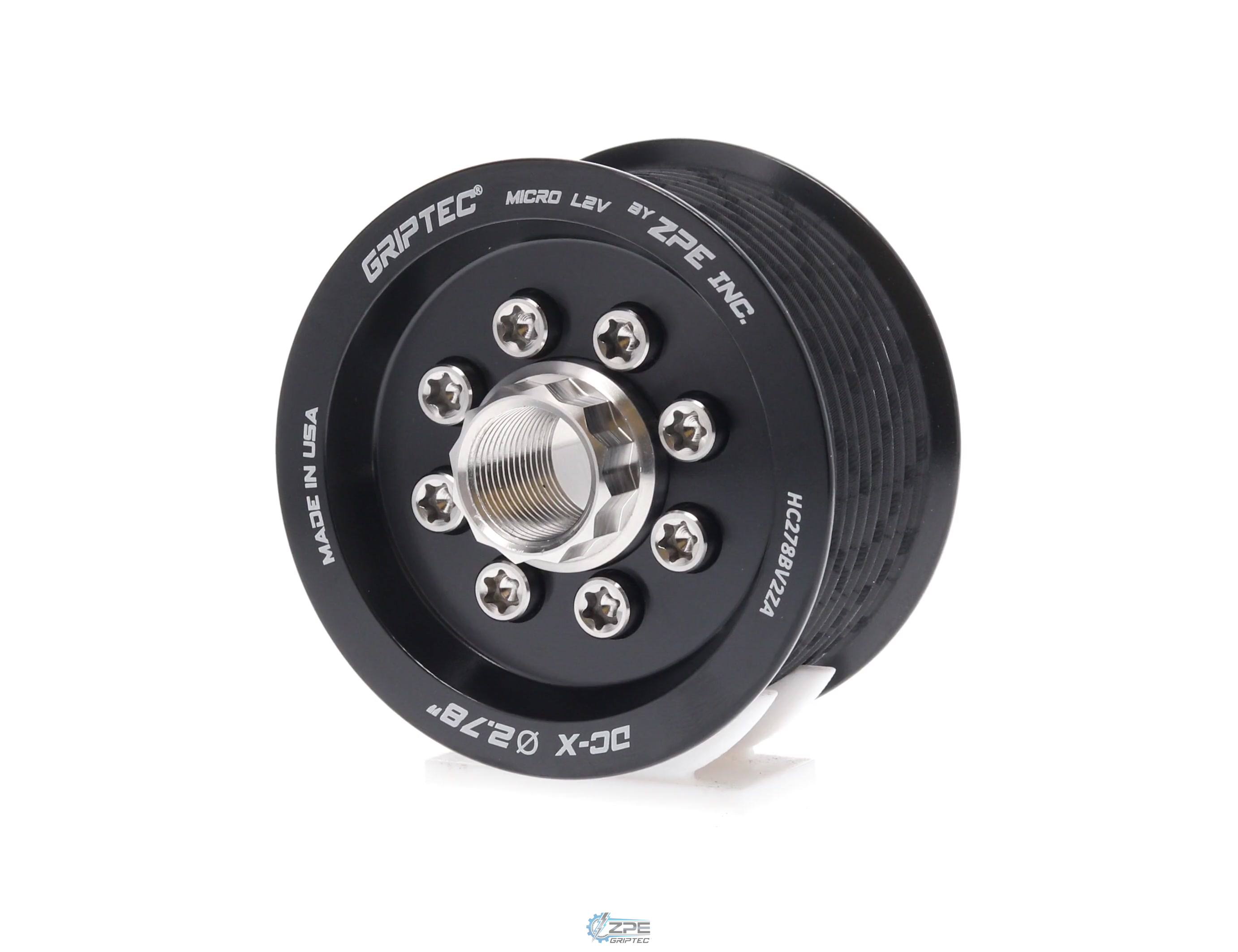 2.78" 10 Rib ZPE GripTec® 2pc HellCat L2V Black Pulley & Hub Kit